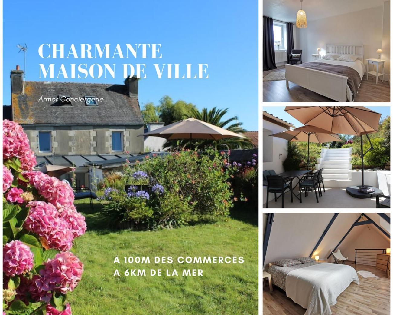 Charmante Maison De Ville A 6 Km De La Mer Lanmeur Extérieur photo